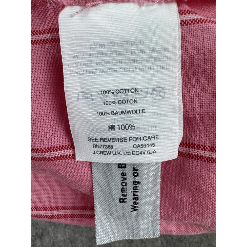 Madewell Blouse Womens Medium Pink Striped Wrap Tie Waist 3/4 Sleeve Cotton - Picture 5 of 11